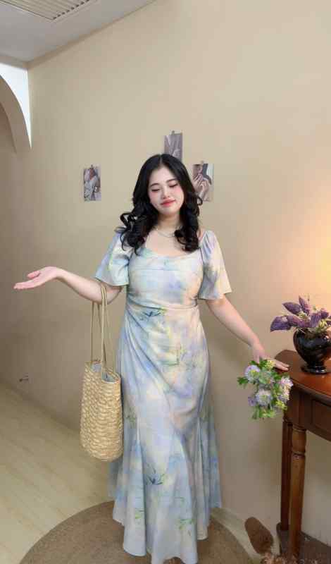 大きめサイズ レディース おしゃれ ファッション カジュアル 上品 フェミニン パーティー デート 女子会 普段使い 美しい 花 チャイナ風 ぽっちゃり チャイナ風 スリム フィッシュテール ドレス