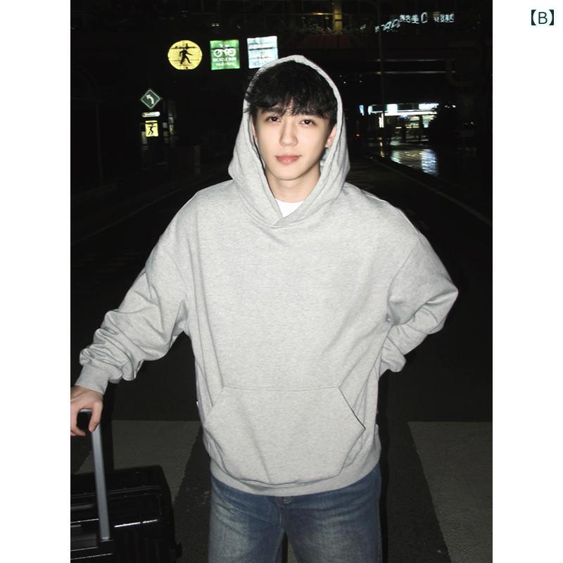 大きめサイズ メンズ スウェット カジュアル おしゃれ ファッション ぽっちゃり アメリカン ホワイト グレー フード シャツ レディース 冬 起毛 プルオーバー トップス ジャケット