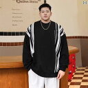 大きめサイズ メンズ トップス カジュアル おしゃれ ファッション トレンディ 紳士服 秋 ラウンドネック スウェットシャツ 大
