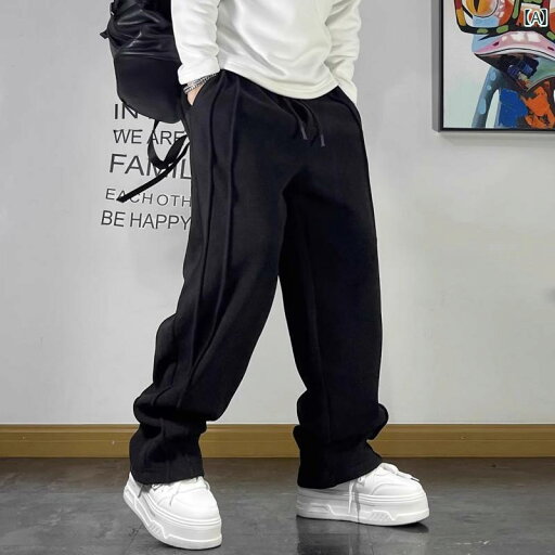 大きめサイズ メンズ パンツ カジュアル ズボン おしゃれ ファッション レトロ ニット スポーツ 秋冬 起毛 厚手 ドレープ ストレート 大きめサイズ メンズ パンツ カジュアル ズボン おしゃれ ファッション レトロ ニット スポーツ 秋冬 起毛 厚手 ドレープ ストレート