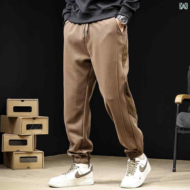 大きめサイズ メンズ パンツ カジュアル ズボン おしゃれ ファッション スポーツ 秋 スウェット 秋冬