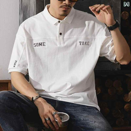 大きめサイズ メンズ ポロシャツ カジュアル ポロシャパンツ 半袖 夏 アメリカン コットン Tシャツ トレンド ゆったり 五分袖 Tシャツ 大きめサイズ メンズ ポロシャツ カジュアル ポロシャパンツ 半袖 夏 アメリカン コットン Tシャツ トレンド ゆったり 五分袖 Tシャツ