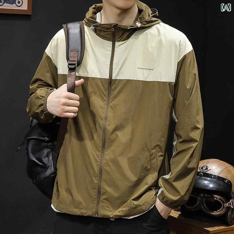 大きめサイズ メンズ アウター カジュアル おしゃれ ファッション 薄手 涼しい 涼しい カラー ブロック..