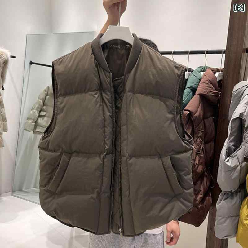 大きめサイズ メンズ アウター カジュアル おしゃれ ファッション ぽっちゃり 貨物 レトロ ゆったり 綿 衣装 レディース 冬 チョッキ ノースリーブベスト ジャケット