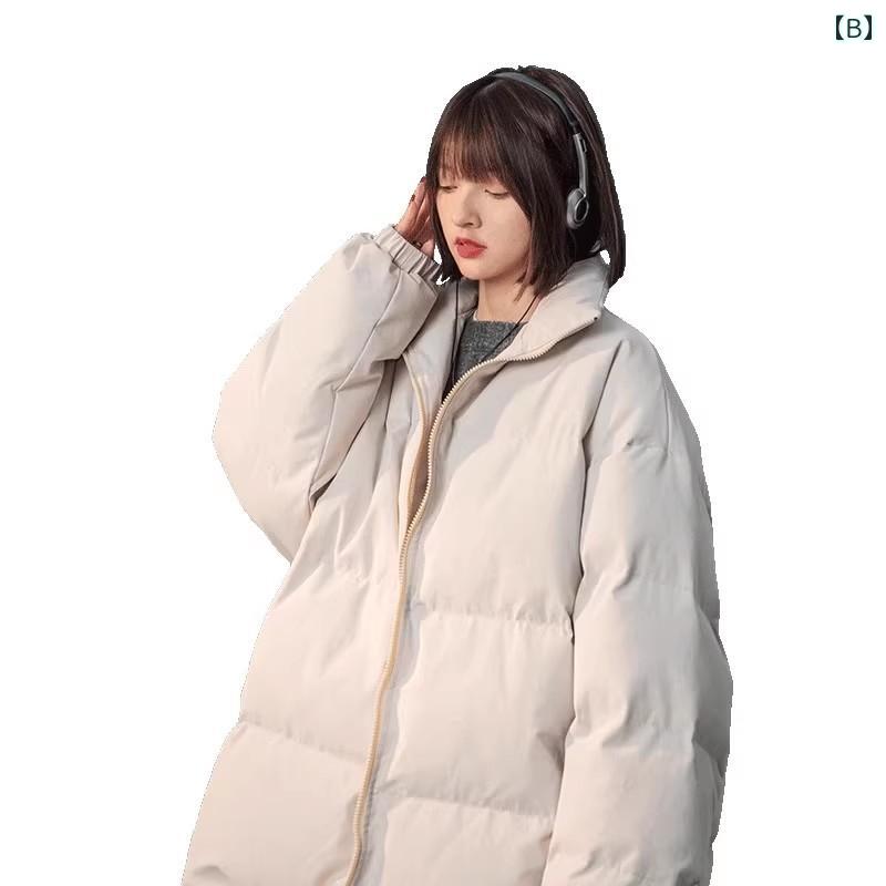 大きめサイズ メンズ アウター カジュアル おしゃれ ファッション ぽっちゃり 韓国 厚手 黒 綿 ジャケット レディース 冬 オーバー コットンジャケット