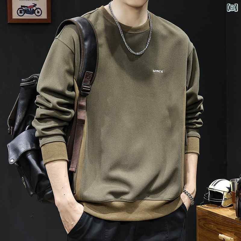 大きめサイズ メンズ トップス カジュアル おしゃれ ファッション マルチ ポケット トレーナー 秋冬 秋 長袖 厚手 服 春秋