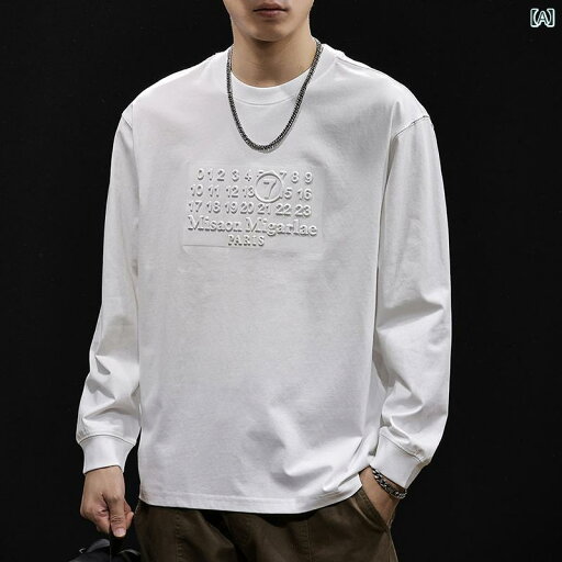大きめサイズ メンズ トップス カジュアル おしゃれ ファッション デジタル スチール プリント トレンディ 長袖 Tシャツ 秋 ラウンドネック 服 春秋 インナーウェア 大きめサイズ メンズ トップス カジュアル おしゃれ ファッション デジタル スチール プリント トレンディ 長袖 Tシャツ 秋 ラウンドネック 服 春秋 インナーウェア