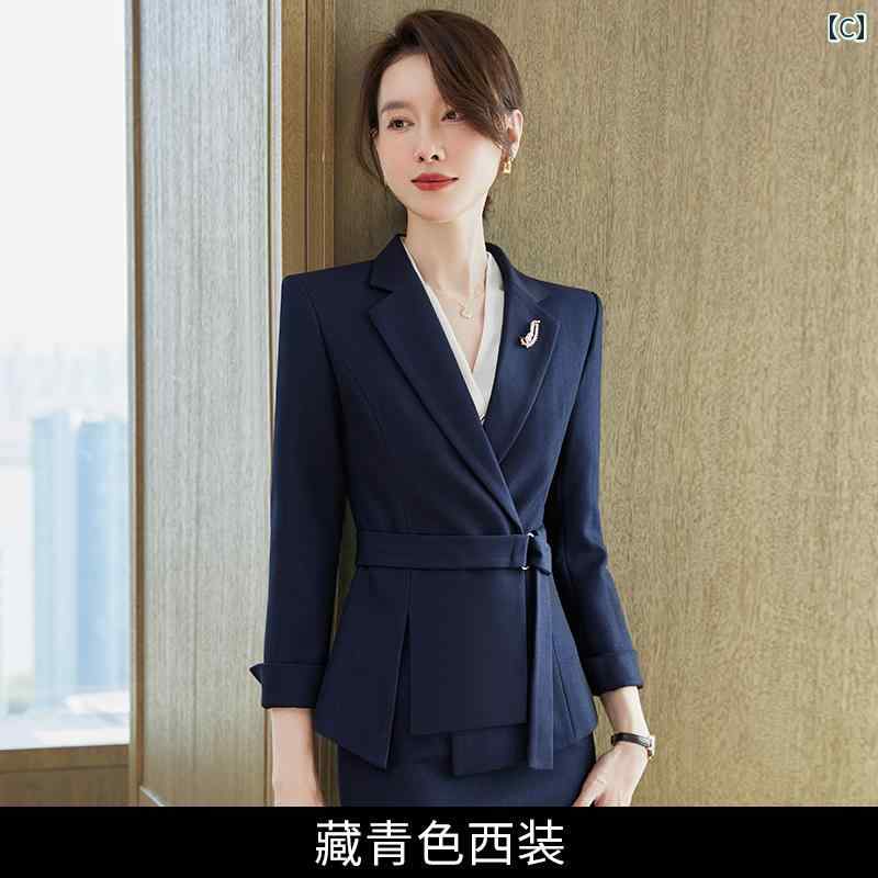 スーツ レディース ビジネス おしゃれ 通勤 オフィス フォーマル 入学式 卒業式 上品 エレガント ホワイト カラー 春秋 マーケティングセンター 受付 フロント デスク