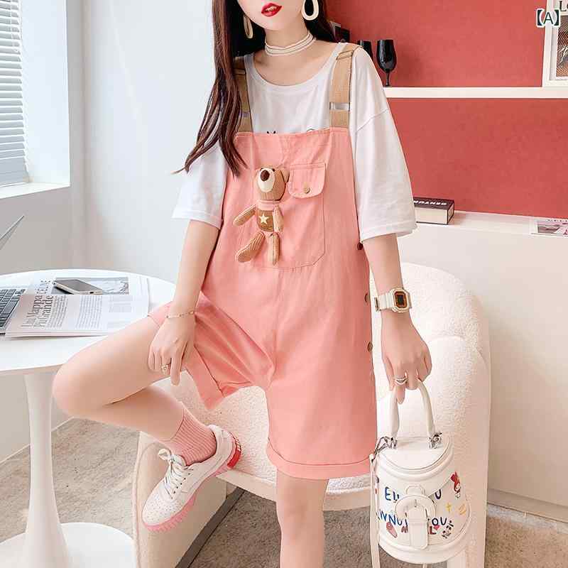 レディース ズボン カジュアル パンツ おしゃれ 普段使い 西洋 オーバー オール 夏 韓国 ゆったり ショート ジャンプ セットアップ