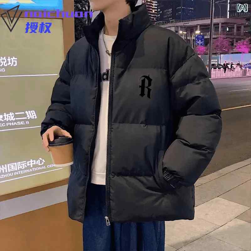 アウター メンズ カジュアル おしゃれ トレンディ 綿 パッド フード し 綿 パッド ファッション トレンディ プリント 綿 パッド