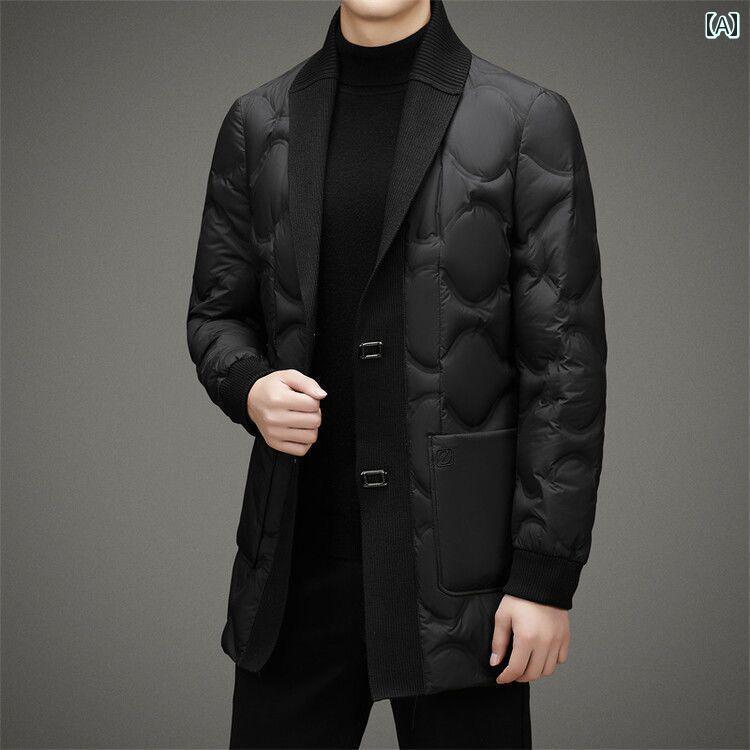 アウター メンズ カジュアル おしゃれ 秋冬 グリーン フルーツ カラー レングス ソフト トレンディ カジュアル コットン 服