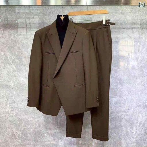 セットアップ メンズ スーツ ダンディ 紳士服 春秋 ファッション 英国 長袖 2点 セット トレンディ ビジネス セットアップ メンズ スーツ ダンディ 紳士服 春秋 ファッション 英国 長袖 2点 セット トレンディ ビジネス
