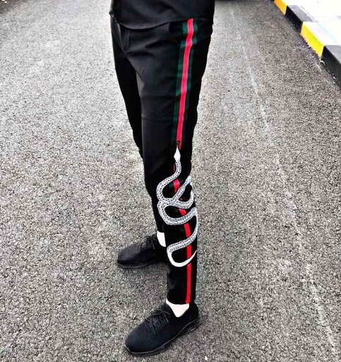 メンズ パンツ カジュアル ズボン おしゃれ スネーク ブラック 九分丈 赤 緑 ストライプ スピリチュアル ソーシャル クロップド メイド メンズ パンツ カジュアル ズボン おしゃれ スネーク ブラック 九分丈 赤 緑 ストライプ スピリチュアル ソーシャル クロップド メイド