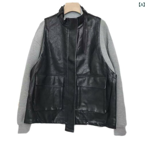 アウター メンズ カジュアル おしゃれ スタンドカラー レザー ジャケット モーター サイクル ラージ ポケット チョッキ レザー ベスト コート アウター メンズ カジュアル おしゃれ スタンドカラー レザー ジャケット モーター サイクル ラージ ポケット チョッキ レザー ベスト コート