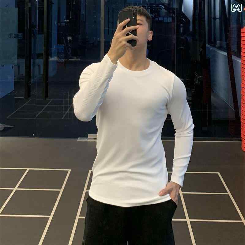 メンズ トップス おしゃれ カジュアル ウィンタースポーツ ベース フィットネスウェア 長袖 Tシャツ バ..