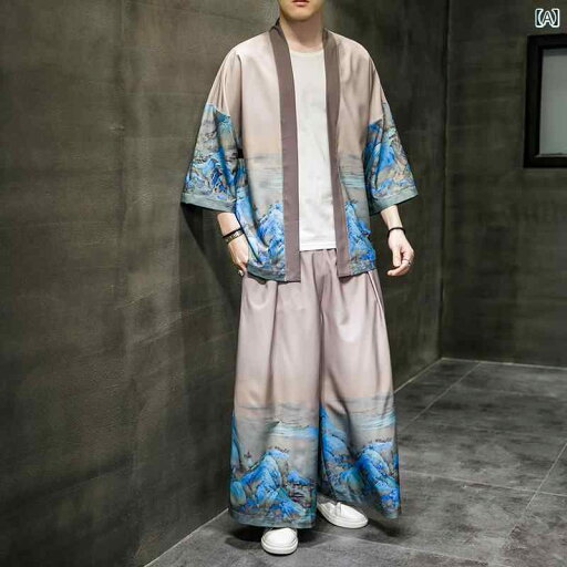 メンズ ファッション カジュアル おしゃれ 夏 カーディガン 道教 ローブ 漢服 レトロ 薄手 涼しい 涼しい 大きめサイズ レトロ チャイナ風 唐 メンズ ファッション カジュアル おしゃれ 夏 カーディガン 道教 ローブ 漢服 レトロ 薄手 涼しい 涼しい 大きめサイズ レトロ チャイナ風 唐