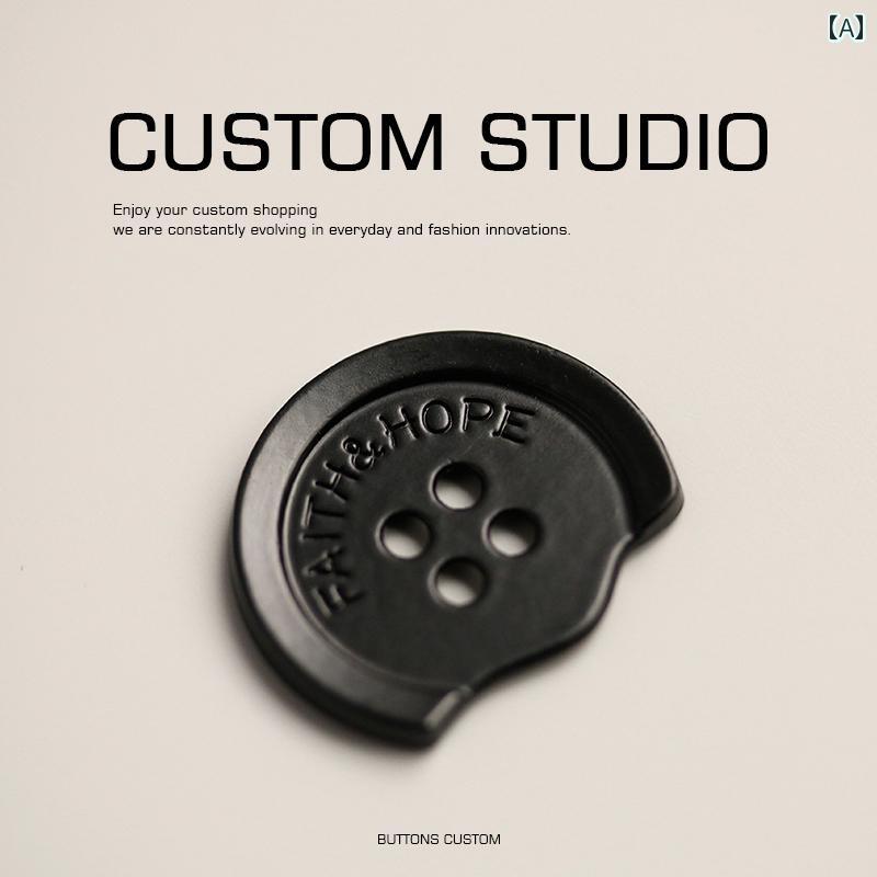 飾りボタン おしゃれ 手芸 パーツ 個性 ロンドン 黒 英国 メタル アクセサリー ジャケット 袖 襟 襟 コ..