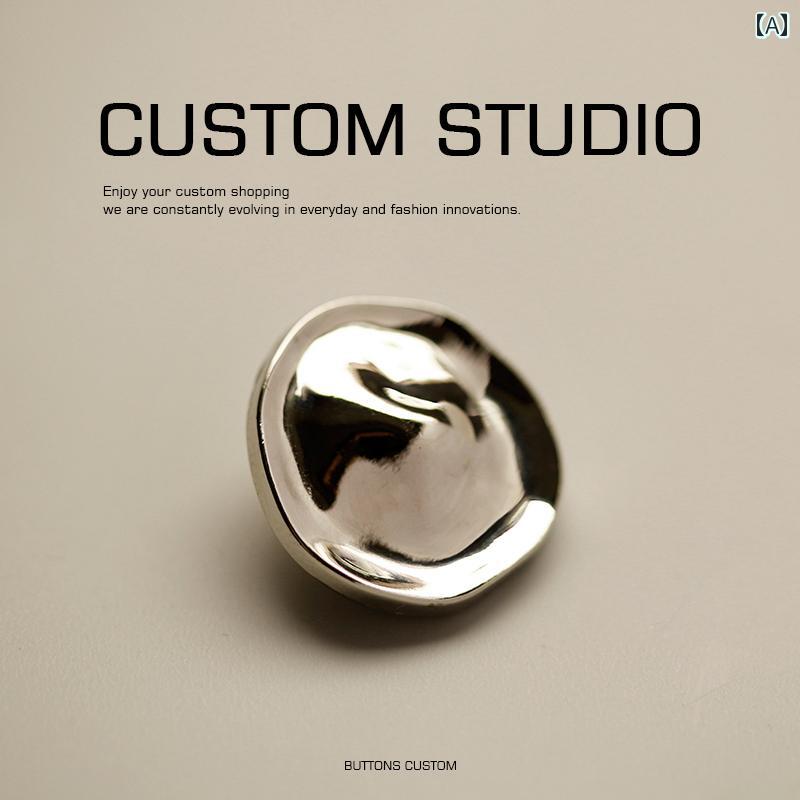 飾りボタン おしゃれ 手芸 パーツ 個性 シルバーレイク 新 中国 メタル アクセサリー コート ジャケッ..