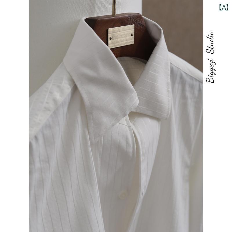 メンズ トップス おしゃれ ダンディ イタリア カラー しわ 防止 スリムフィット カジュアル レトロ ヤ..