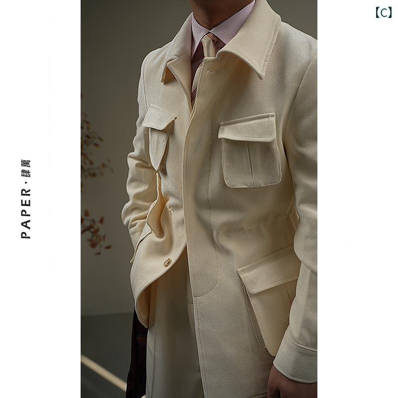 メンズ ファッション おしゃれ ダンディ かっこいい スタイリッシュ 黒 ネープル ズ ジャケット 秋冬 英国 レトロ ハンティングジャケット