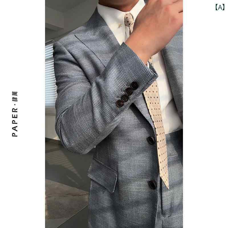 メンズ ファッション おしゃれ ダンディ かっこいい ブルー プリンス デイリー ビジネス 紳士 ジャケット タイプ シングル