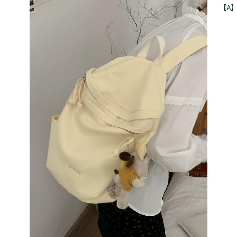 リュック レディース おしゃれ 普段使い 韓国 大容量 キャンバス トレンディ ファッション スクール バッグ トラベル バッグ