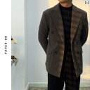 メンズ ファッション おしゃれ ダンディ かっこいい カーキ ウール ダブルブレスト 厚手 シングル スーツ カジュアル ビジネス デイリー スーツ 紳士 レトロ 暖かい スーツ