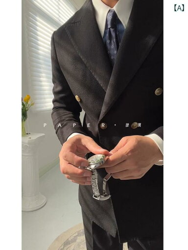 メンズ ファッション おしゃれ ダンディ かっこいい スタイリッシュ ビジネス 紳士 ダブルブレスト ソリッドカラー スーツ ナポリ イタリア ピーク カラー スーツ ブラック メンズ ファッション おしゃれ ダンディ かっこいい スタイリッシュ ビジネス 紳士 ダブルブレスト ソリッドカラー スーツ ナポリ イタリア ピーク カラー スーツ ブラック