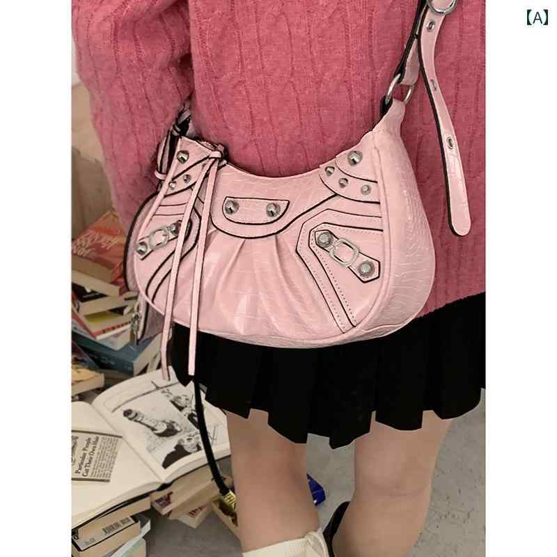 レディース バッグ 普段使い トレンディ クール ワニ 柄 オートバイ トレンディ ファッション レトロ ..