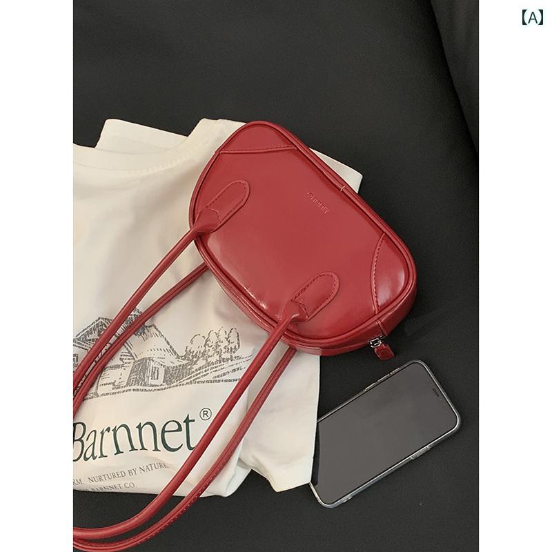 レディース バッグ 普段使い ポータブル リボン リング トレンディ 韓国 脇下 シングル ショルダー レ..