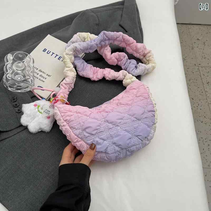 レディース バッグ 普段使い 秋冬 ファッション ワンショルダー クロス ボディバッグ グラデーション ..