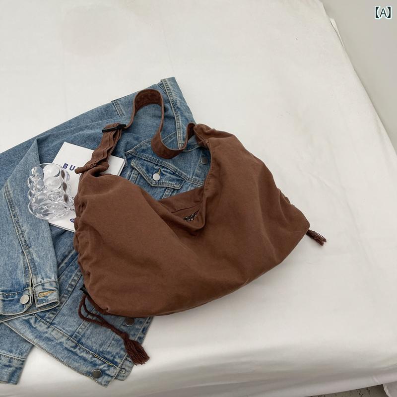 レディース バッグ 普段使い 秋大容量 通勤 カジュアル ショルダー キャンバス トート クロス ボディバッグ