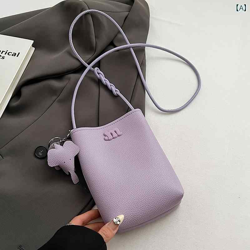 レディース バッグ 普段使い 秋冬 精巧 質感 小さめ チャイナ風 紫 携帯電話 ショルダー クロス ボディバッグ
