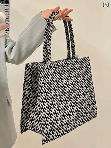 レディース バッグ 普段使い キャンバス 新 ジャガード ハンドバック 通勤 レトロ大容量 シングル ショルダー トート ラージ レディース バッグ 普段使い キャンバス 新 ジャガード ハンドバック 通勤 レトロ大容量 シングル ショルダー トート ラージ