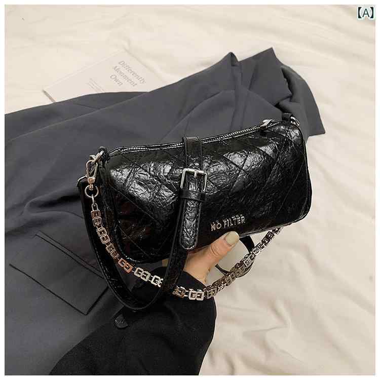 レディース バッグ 普段使い チェーン 秋冬 カジュアル シングル ショルダー クロス ボディバッグ ピロー