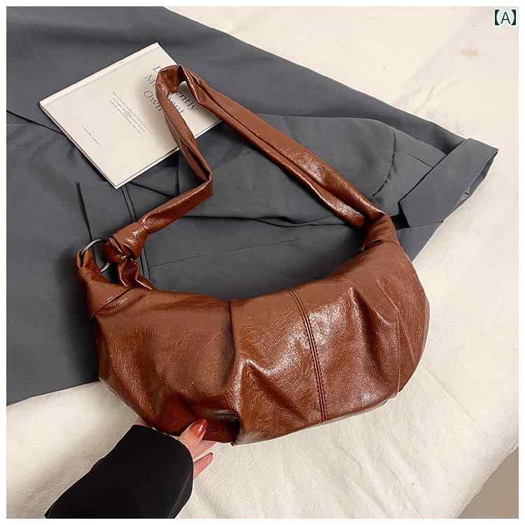 レディース バッグ 普段使い テクスチャー ド大容量 秋冬 プリーツ クロス ボディバッグ 通勤 団子