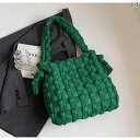 レディース バッグ 普段使い 韓国 クラウド プリーツ トート バブル ダウン コットンコート クロス ボディバッグ大容量 巾着