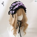 ヘッドアクセサリー レディース ロリータ コスプレ 小物 ガーリー 黒白 ヘッド ドレス 人形 リボン カチューシャ ゴス サブカルチャー ダーク ガール ガー...