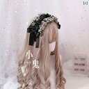 ヘッドアクセサリー レディース ロリータ コスプレ 小物 ガーリー ゴシック ダーク 黒 赤 ヘッド バンド シアン ゴールド ワイヤー リボン ヘッド バンド