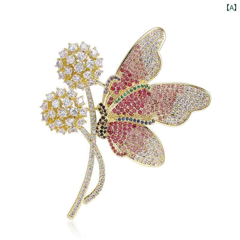 ブローチ レディース アクセサリー 虹 蝶 タンポポ コサージュ 秋冬 ピン コート 新年 卒業 ギフト