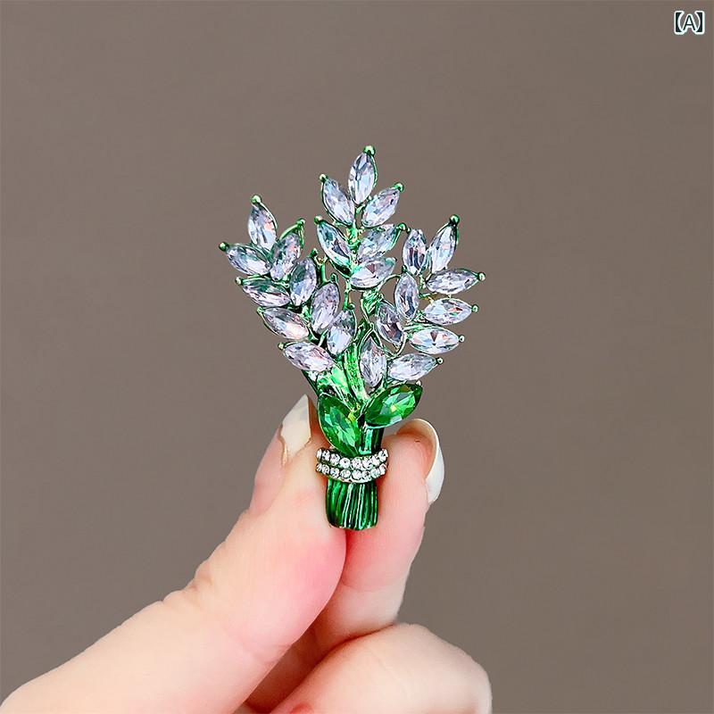ブローチ レディース アクセサリー ラベンダー 花束 抗 露出 スーツ ピン