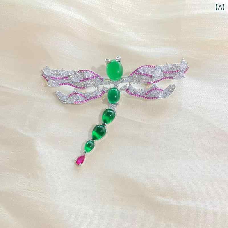 ブローチ レディース アクセサリー 精巧 フル トンボ 秋冬 コート 昆虫 動物 コサージュ ピン