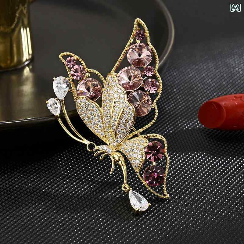 ブローチ レディース アクセサリー 母の日 ギフト 蝶 コサージュ 精巧 スーツ ジャケット 繭から 蝶 コサージュ