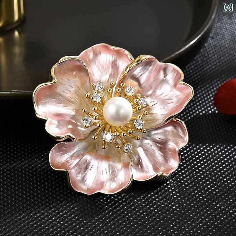 ブローチ レディース アクセサリー 母の日 ギフト 花 精巧 牡丹 花 コート ドレス コサージュピン バックル