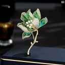 ブローチ レディース アクセサリー 母の日 ギフト 軽量 涼しい ラグジュアリー ベゴニア フラワー コサージュ エナメルストーン 象嵌 スーツ コート