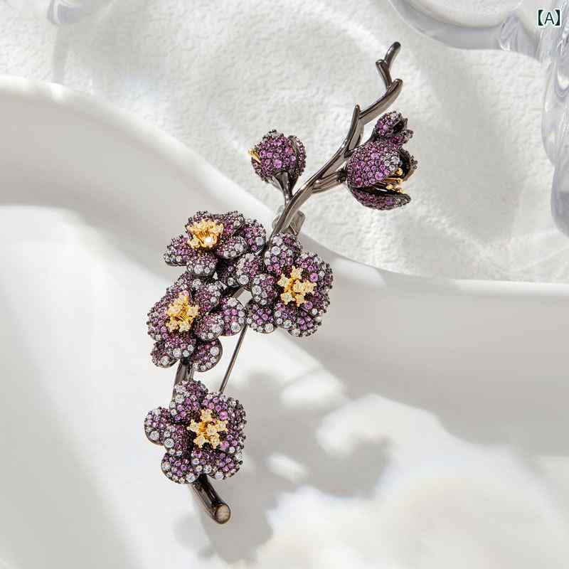 ブローチ レディース アクセサリー 母の日 ギフト 梅花 精巧 コサージュ スーツ コート
