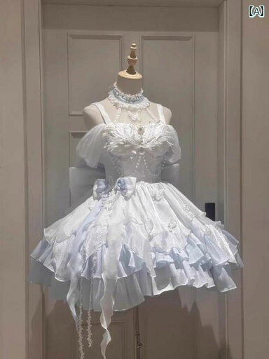 コスプレ 衣装 ロリータ レディース コスチューム パーティー 写真撮影 青 白 バレエ ロリータドレス スリム ロリータ グリッター リボン ドレス コスプレ 衣装 ロリータ レディース コスチューム パーティー 写真撮影 青 白 バレエ ロリータドレス スリム ロリータ グリッター リボン ドレス