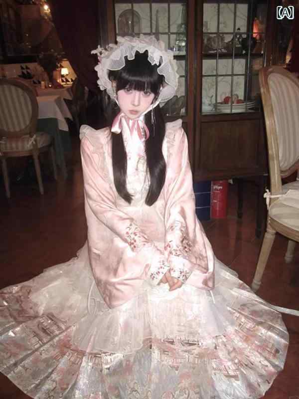 ロリータ ファッション コスプレ 衣装 コスチューム 西洋風 折衷 明代 琵琶 袖 クロス カラー トップス..