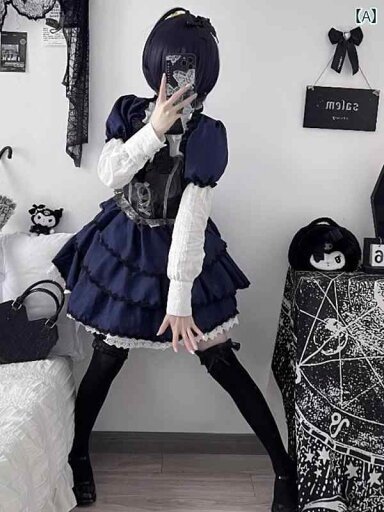 ロリータ ファッション コスプレ 衣装 コスチューム コスプレ 衣装 フル セット ドレス ワンピース ダーク 柄 かわいい ソフト ガール 衣装 ロリータ ファッション コスプレ 衣装 コスチューム コスプレ 衣装 フル セット ドレス ワンピース ダーク 柄 かわいい ソフト ガール 衣装
