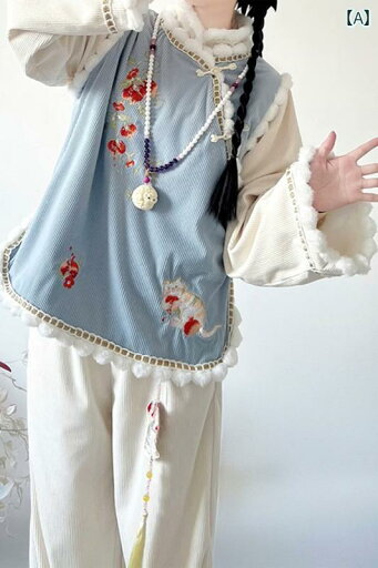 漢服 コスチューム レディース ファッション おしゃれ ステージ 撮影 舞台衣装 コスプレ チャイナ風 刺繍 ボタン トップス パンツ 漢 セットアップ セット 秋冬 漢服 コスチューム レディース ファッション おしゃれ ステージ 撮影 舞台衣装 コスプレ チャイナ風 刺繍 ボタン トップス パンツ 漢 セットアップ セット 秋冬